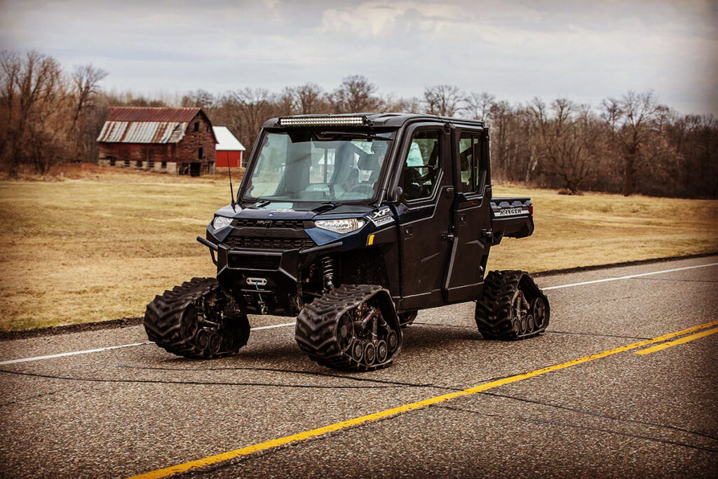 Duratracks heavy-duty boxed front A-arms support increased steering loads from front tracks making it almost as smooth over huge bumps as it is down the road.